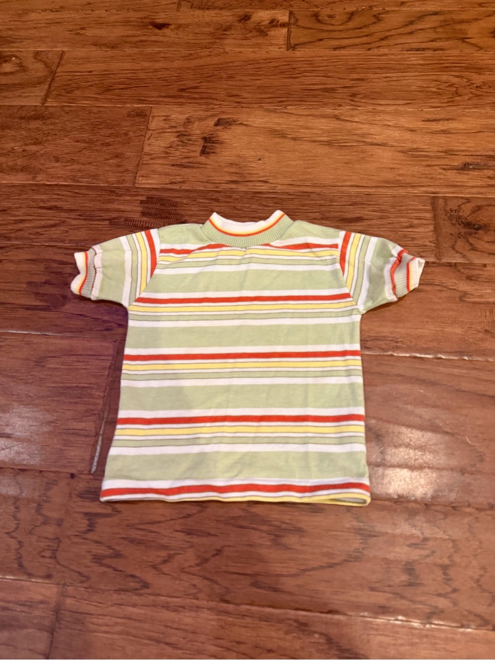 Vintage Health-tex USA Sage Green Striped Toddler Tee